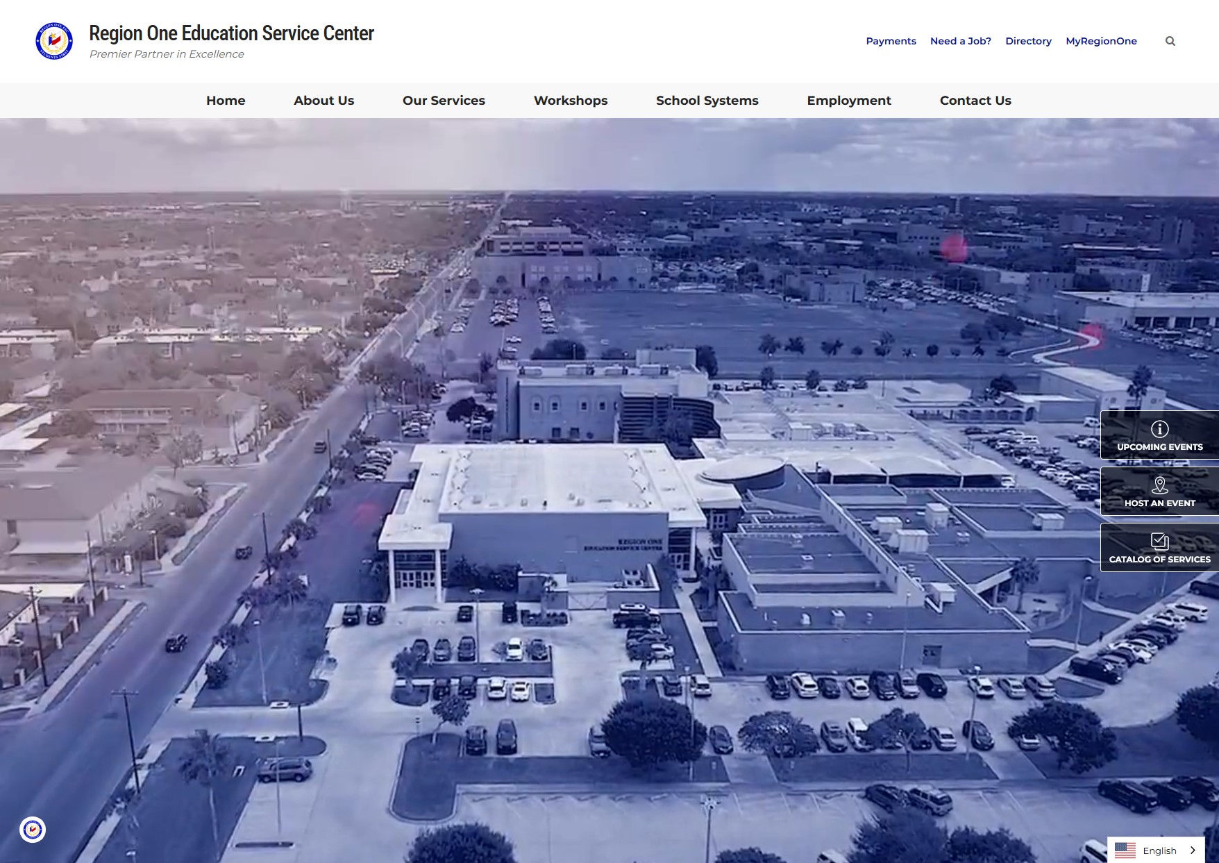Region One template selection landing page